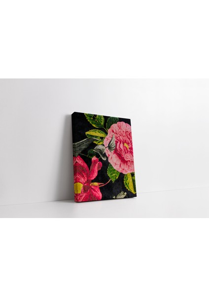 Kanvas Tablo 1117 Pembe Çiçek Temalı Çok Renkli 220