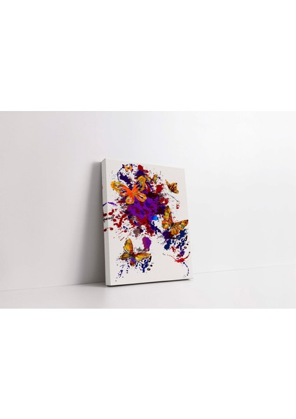 Kanvas Tablo Çok Renkli Soyut ve Kelebek Temalı 51 fiyatları