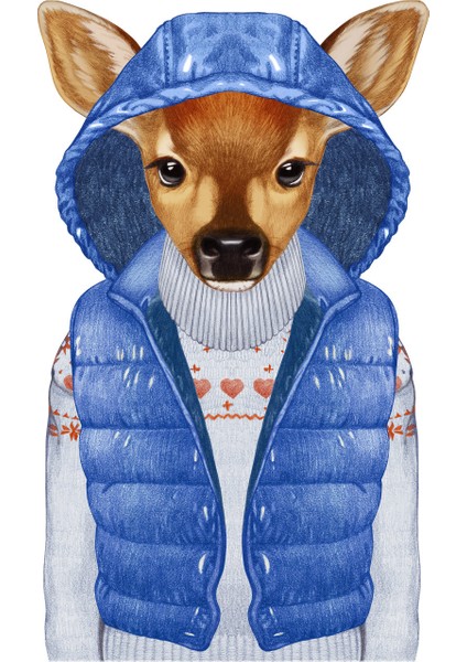 Kanvas Tablo Mavi Montlu Ceylan Hayvan Temalı 155 fiyatları