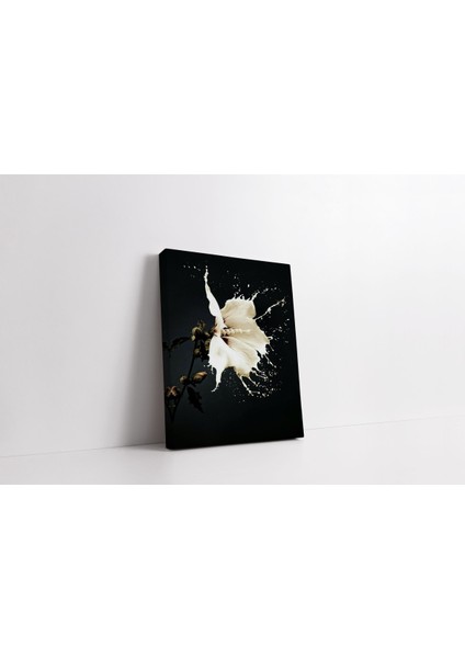Kanvas Tablo Siyah Beyaz Zambak Temalı 275
