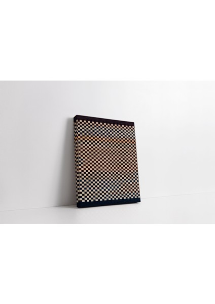 Kanvas Tablo 1162 Kahverengi Bej Dama Desenli 214