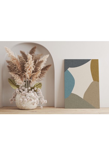 Kanvas Tablo Bej Gri Soft Renkler Temalı 140