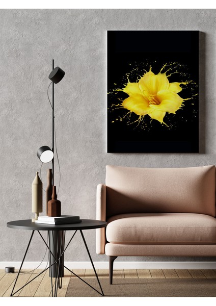 Kanvas Tablo Siyah Sarı Zambak Temalı 274 fiyatları