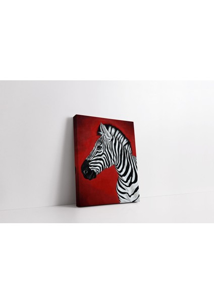Kanvas Tablo Kırmızı Zebra Figürlü 272