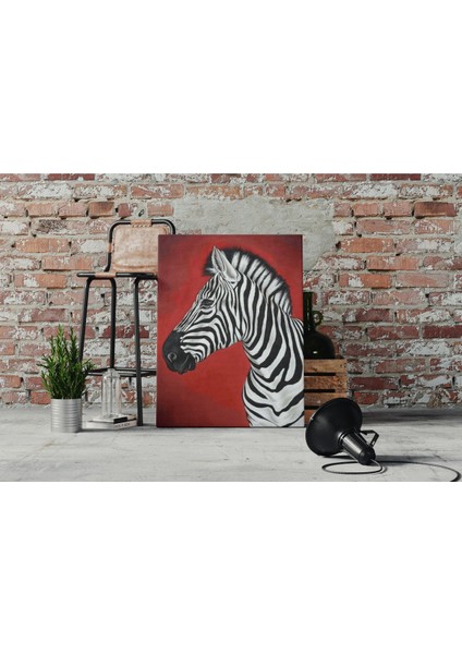 Kanvas Tablo Kırmızı Zebra Figürlü 272 indirimleri