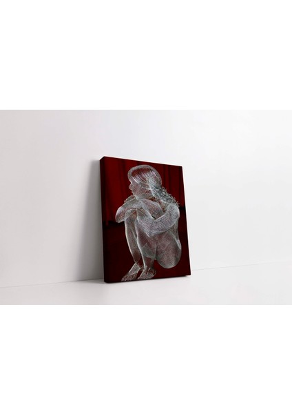 Kanvas Tablo Tel Örgü Kadın Temalı 199