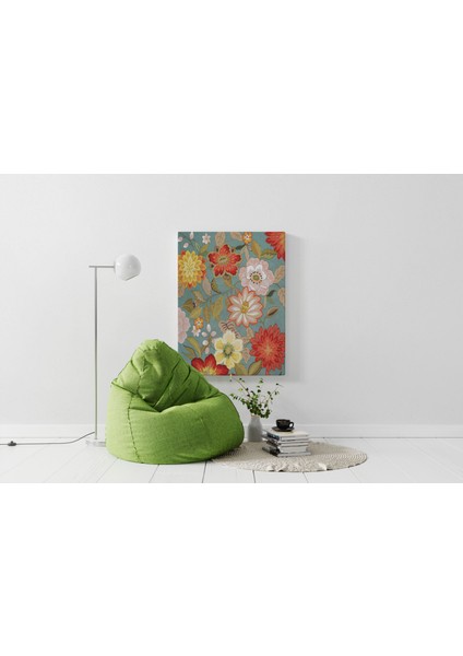 Kanvas Tablo 1174 Yeşil Çiçek DESENLI 266 modelleri