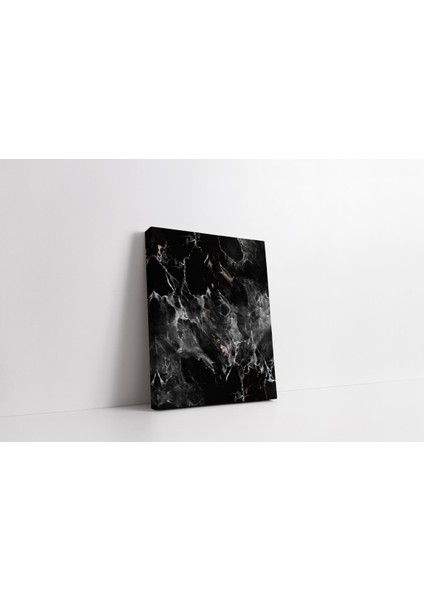 Kanvas Tablo Siyah Beyaz Mermer Görünümlü 229