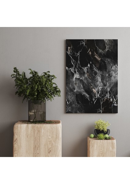 Kanvas Tablo Siyah Beyaz Mermer Görünümlü 229 fiyatları