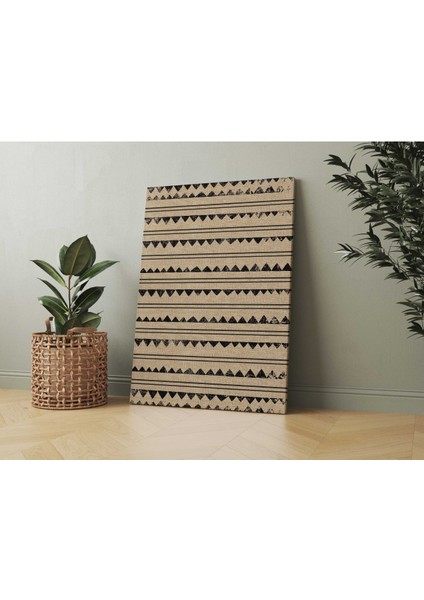 Kanvas Tablo Marakesh Üçgen Siyah Çizgiler Natural 129