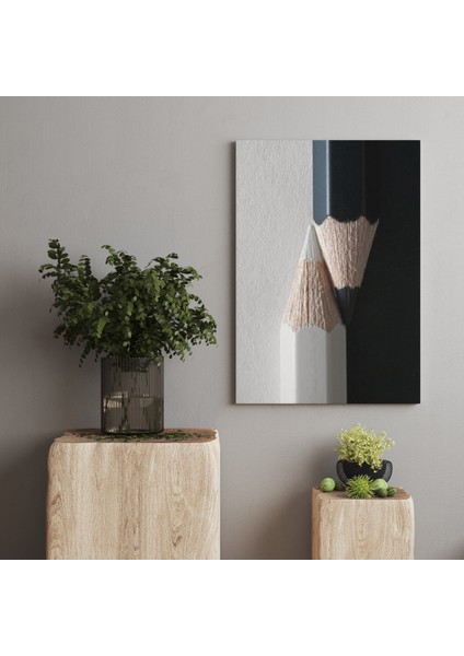 Kanvas Tablo Siyah Beyaz Kurşun Kalem Temalı 92