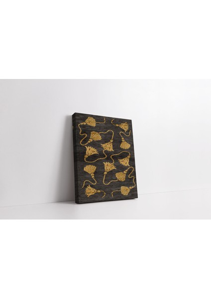 Kanvas Tablo 1229 Antrasit Püskül Desenli 284