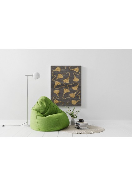 Kanvas Tablo 1229 Antrasit Püskül Desenli 284 modelleri