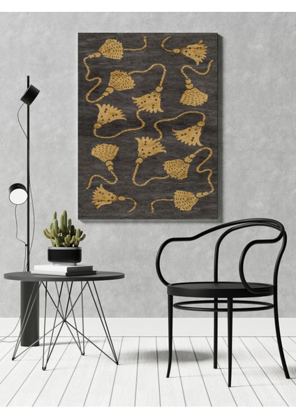 Kanvas Tablo 1229 Antrasit Püskül Desenli 284 fırsatları