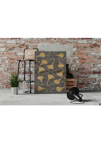 Kanvas Tablo 1229 Antrasit Püskül Desenli 284 indirimleri