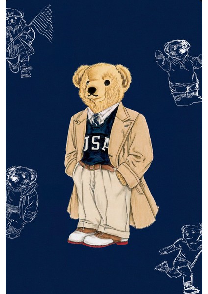 Kanvas Tablo Teddy Bear Lacivert Modern 977 fiyatları