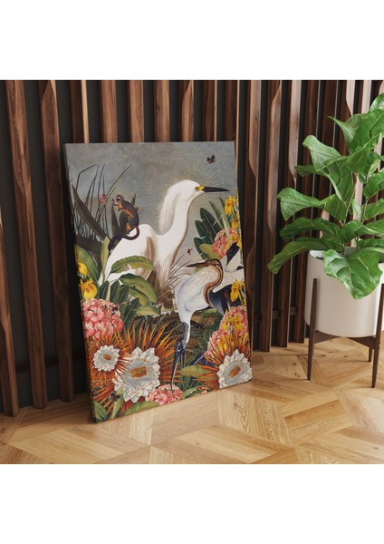 Kanvas Tablo Botanik Doğa ve Hayvanlar Temalı Çok Renkli 27