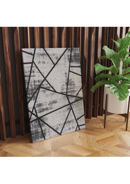 Kanvas Tablo Geometrik Temalı Siyah Gri 43