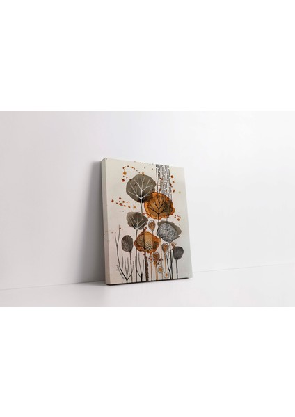 Kanvas Tablo Kurumuş Yaprak Temalı Gri Hardal 79 fiyatları