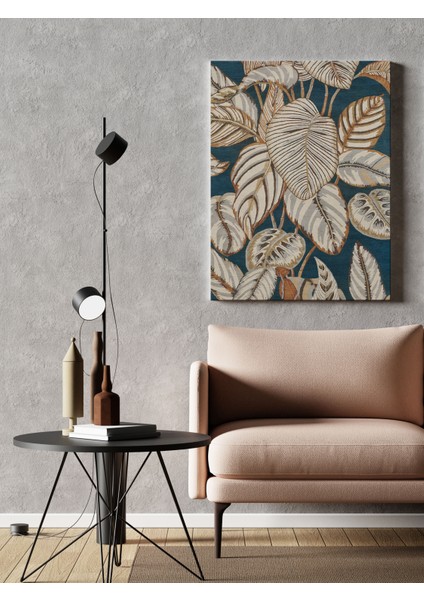 Kanvas Tablo 1111 Botanik Temalı Gri Sarı 278 fiyatları