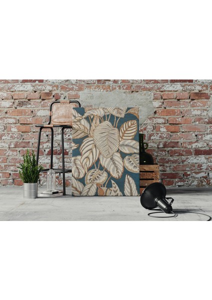 Kanvas Tablo 1111 Botanik Temalı Gri Sarı 278 fırsatları