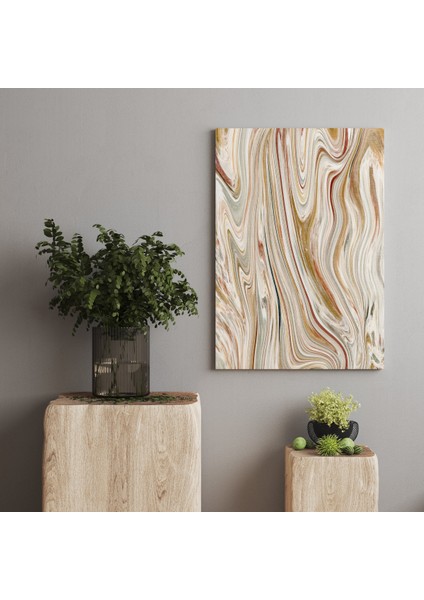 Kanvas Tablo 1069 Mermer Soyut ve Ebruli Desen 255