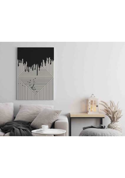 Kanvas Tablo 1121 Siyah Beyaz Çizgili Geometrik 210 fiyatları