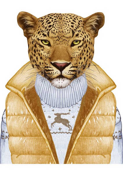 Kanvas Tablo Sarı Yelekli Kaplan Hayvan Temalı 164 fiyatları