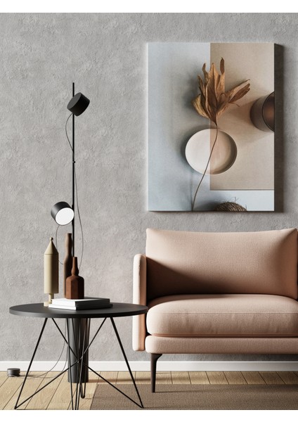 Kanvas Tablo Kuru Yaprak ve Soft Renkler Temalı 100
