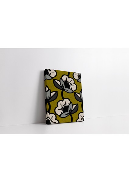Kanvas Tablo 1113 Yağ Yeşili Renginde Çiçek Temalı 252