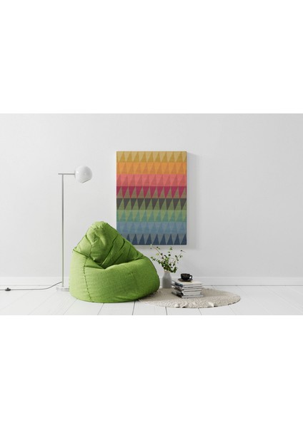 Kanvas Tablo 1231 Çok Renkli Pastel Tonlarda Geometrik BASKILI 262 modelleri
