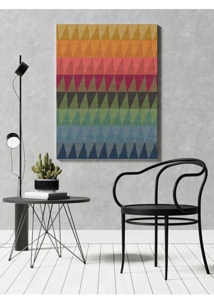 Kanvas Tablo 1231 Çok Renkli Pastel Tonlarda Geometrik BASKILI 262 fırsatları