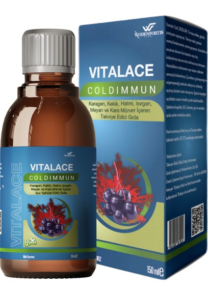 Vıtalace Coldımmun, %100 Bitkisel, Vegan, Karagen, Kekik, Hatmi, Meyan Kökü, Karamürver, Içeren Takviye Edici Gıda (150ml Şurup)