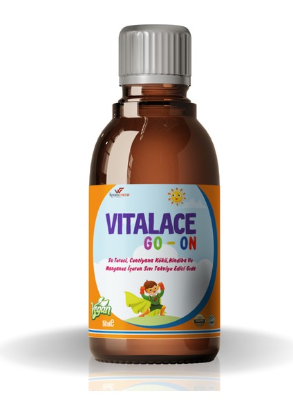 Vıtalace Go-On Suteresi, Hindiba, Centiyana Kökü, Manganez İçeren Takviye Edici Gıda (150 ml Şurup)