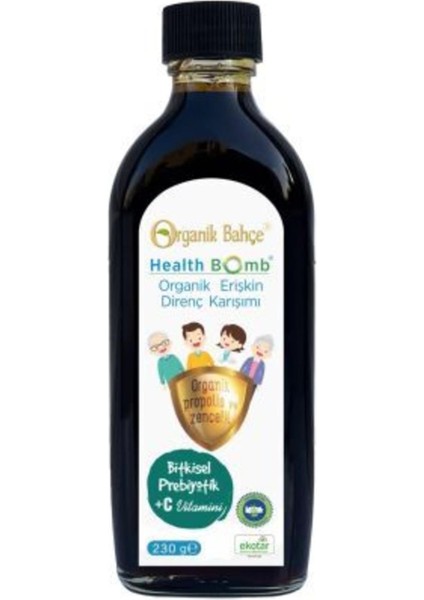 Organik Healthbomb Direnç Şurubu Yetişkin 230 gr