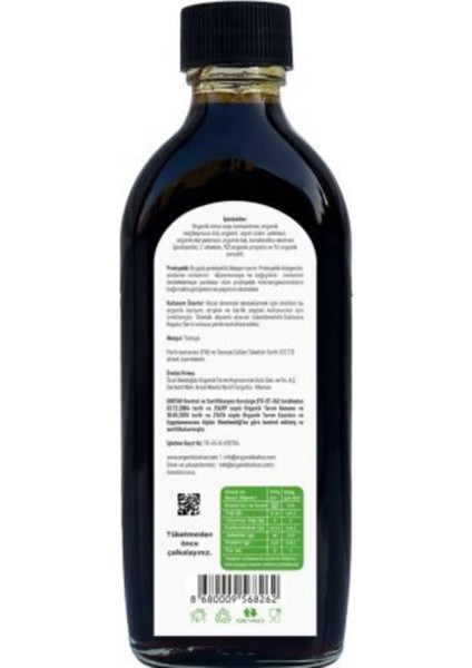 Organik Healthbomb Direnç Şurubu Yetişkin 230 gr fiyatları