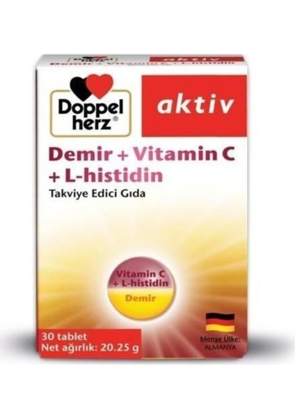 Vitamin D3 1000 Iu 100 Kapsül+Doppelherz Aktiv Demir Vitamin C + L-Histidin 30 Tablet