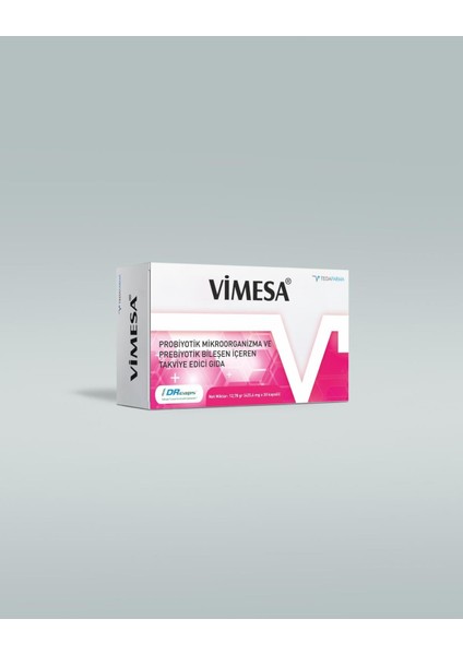 Vimesa Probiyotik Mikroorganizma ve Prebiyotik Bileşen Içeren Takviye Edici Gıda, 30 Bitkisel Kapsül