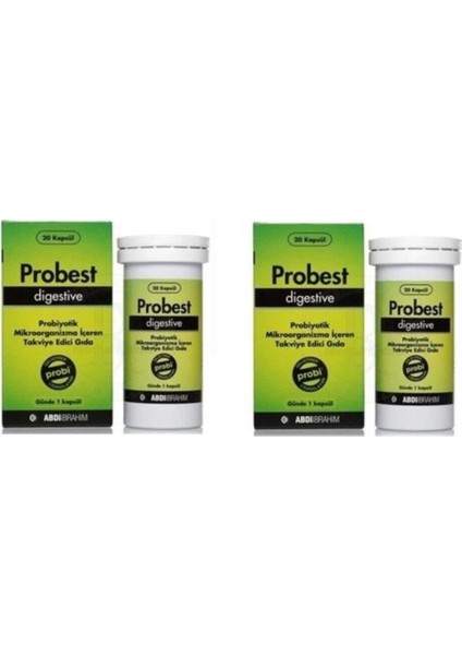 Digestive Probiyotik 20 Kapsül 2 Kutu Abdi I.