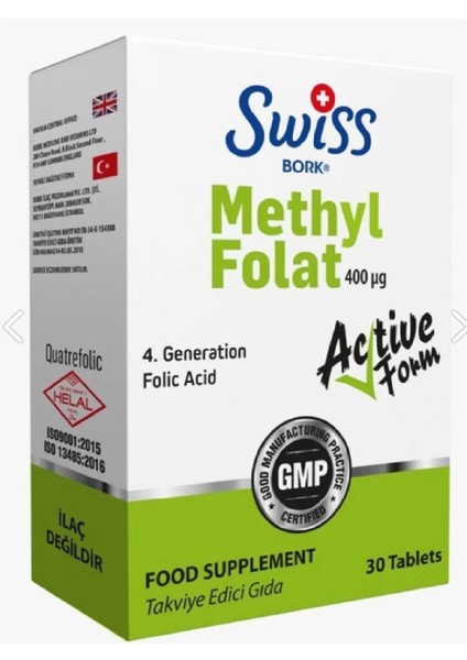 Swıss Bork Methyl Folat 30 Tablet