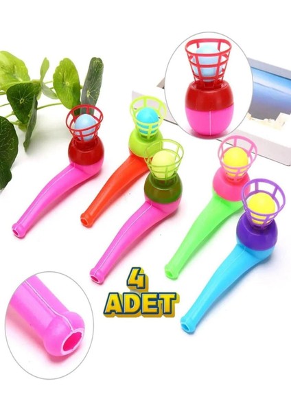 4'lü Set Oyuncak Saksafon Top Üfleme Oyunu