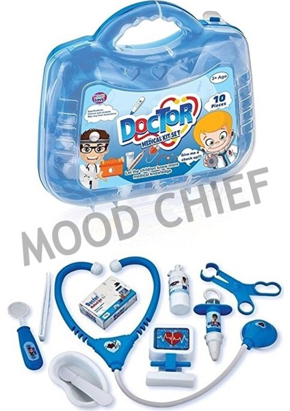 Çocuk Medikal Doktor Seti (10 Parça) Erkek 25 x 22 x 7