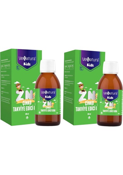 Kids Çinko Şurup 100 ml 2 Adet