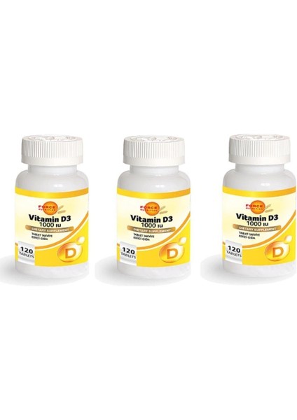 Vitamin D3 1000 Iu 120 Tablet 3 Kutu