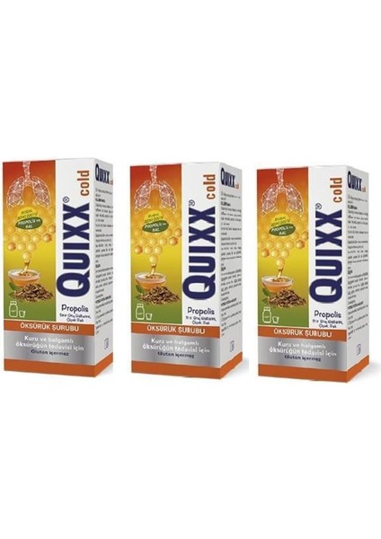 Quıxx Cold Propolis Şurup 100 ml 3 Adet