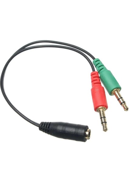 3.5mm Kulaklık Jack ve Mikrofon Çevirici Adaptör SYX-C119 Siyah