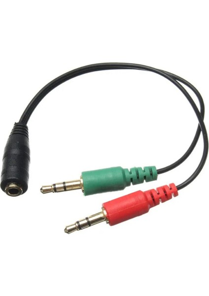 3.5mm Kulaklık Jack ve Mikrofon Çevirici Adaptör SYX-C119 Siyah