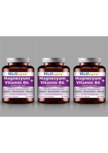 Magnezyum + Vitamin B6 30 Tablet 3 Kutu
