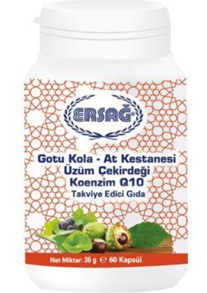 Gotu Kola, At Kestanesi, Üzüm Çekirdeği, Koenzim Q10
