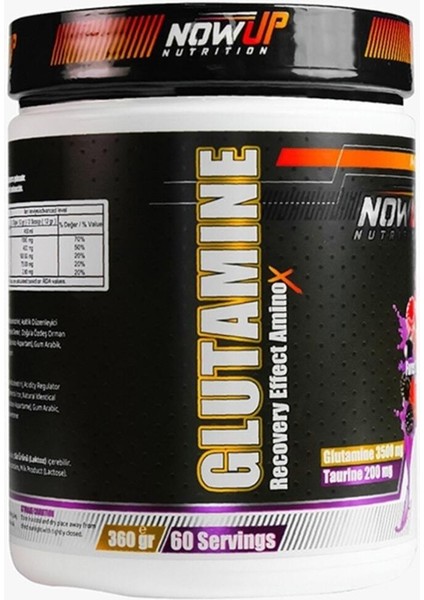 Nowup Nutrıtıon Glutamine / Forest Fruits 360 gr